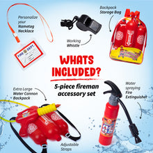 Load image into Gallery viewer, Born Toys Water Gun for Kids for Ages 3-7, Backpack Water Gun, Toy Fire Extinguisher - Use as Squirt Gun, Water Shooter, Water Blaster Soaker Gun - Great Fireman Toys for Fireman Costume for Kids