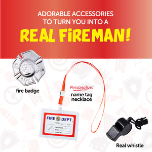 Kids Fireman Costume and Role-Play Toy Accessories ( 10 Pcs )