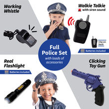 Load image into Gallery viewer, Born Toys Police Costume For Kids &amp; Police Toys For Kids Ages 3-7 Includes Police Officer Costume For Kids Police Hat Toy Handcuffs For Kids Police Baton for Role Play and Kids Dress Up &amp; Pretend Play