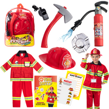 Load image into Gallery viewer, Kids Fireman Costume and Role-Play Toy Accessories ( 10 Pcs )