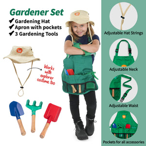 Born Toys Dress Up & Pretend Play 3-in-1 Premium Kids Costumes Set Ages 3-7, Washable Kids Dress Up Clothes for Play - Scientist, Explorer & Gardener as Dress Up Clothes for Little Girls & Boys
