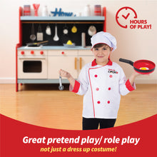 Load image into Gallery viewer, Born Toys Chef Costume for Kids w/ Chef Hat for Kids Ages 3-7, Kids Kitchen Accessories Set w/ Fun Recipe Book, Cooking Set for Kids Costume Washable and Dress Up &amp; Pretend Play for Boys &amp; Girls