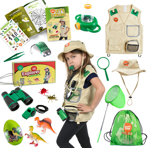  Born Toys Deluxe Premium Washable Hero and Dress up Trunk Set  Bundle Includes Fireman,Policeman,Doctor,Construction worker,Gardener,Chef  Costumes for Boys and Girls Ages 3-8 : Toys & Games
