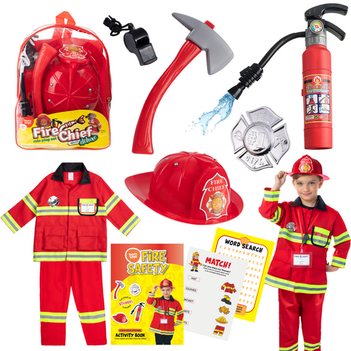  Born Toys Deluxe Premium Washable Hero and Dress up Trunk Set  Bundle Includes Fireman,Policeman,Doctor,Construction worker,Gardener,Chef  Costumes for Boys and Girls Ages 3-8 : Toys & Games