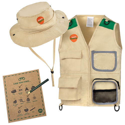 Born Toys Kit de explorador al aire libre para niños de 3 a 7 años,  disfraces de disfraces y juegos de simulación para niños y niñas de 3 a 7  años